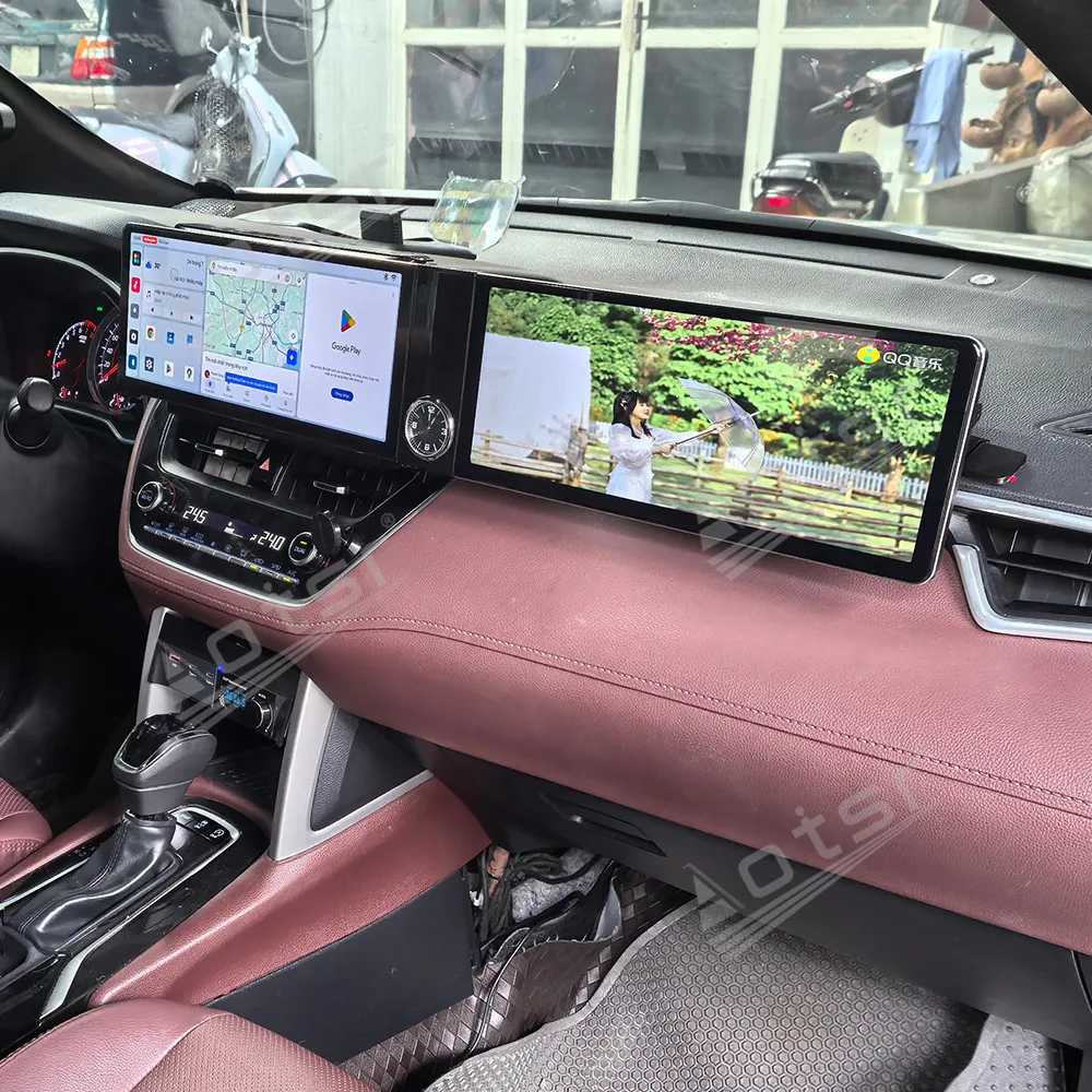 

12,3-дюймовый автомобильный радиоприемник с двойным экраном для Toyota CORSS 2019-2024, автомобильный мультимедийный видеоплеер, GPS-навигация, Carplay, WIFI, автомобильное радио