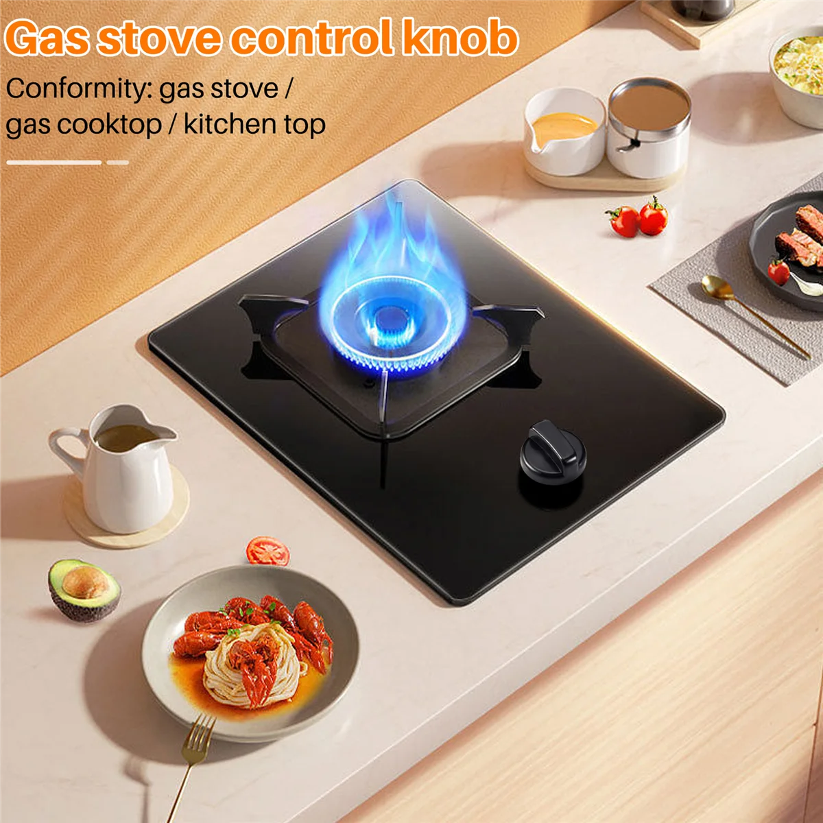 A62X 5 шт. кухонные черные пластиковые ручки управления газовой плитой