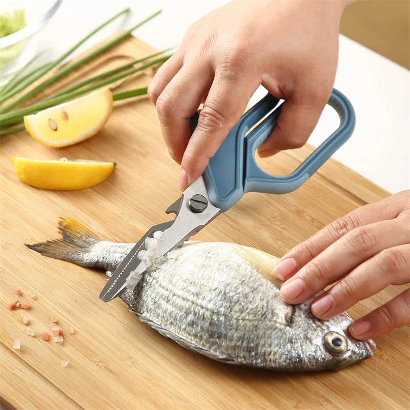 Professional Multifunctional Kitchen Scissors for Cutting Chicken Meat Raptor Shears Vegetables Fish Crab Herb Bone Scissors