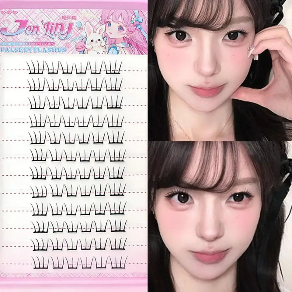 Pestañas postizas autoadhesivas estilo K-pop 2.0, sin pegamento, fáciles de poner en segundos, modernas para maquillaje diario o de fiesta 2