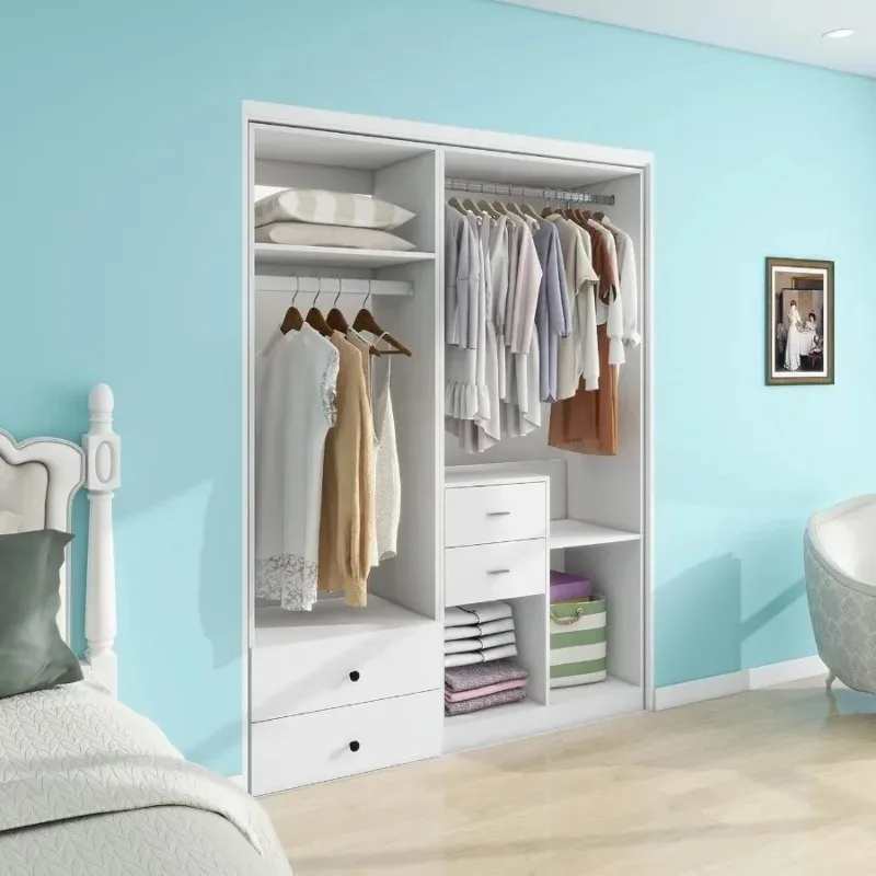 -For Furniture  Room Stuff Portable Closet Wardrobe for Clothes Assembly Cabinet Plastic Garment Cabinets Bedroom&