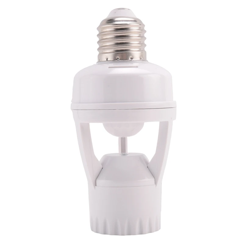 

New E27 LED 220V Screw Light Bulb Holder LED PIR Infrared Motion Sensor Lamp With Switch Socket Identify E27 Motion Sensor