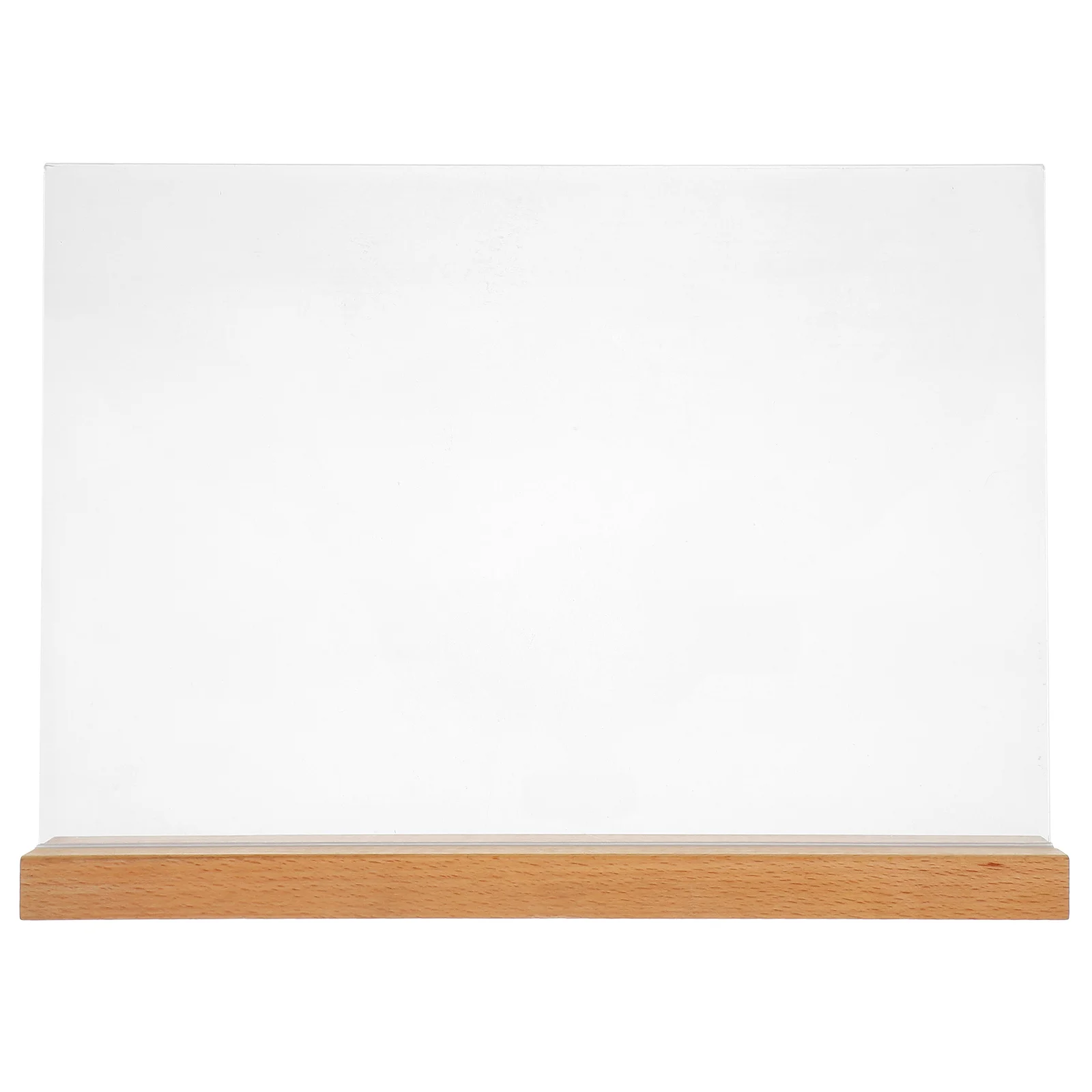 حامل علامة الطاولة على شكل حرف T، حامل عرض بلاستيكي شفاف كبير الحجم للمكتب والمطعم والفصول الدراسية وحامل بطاقات أكريليك ثابت