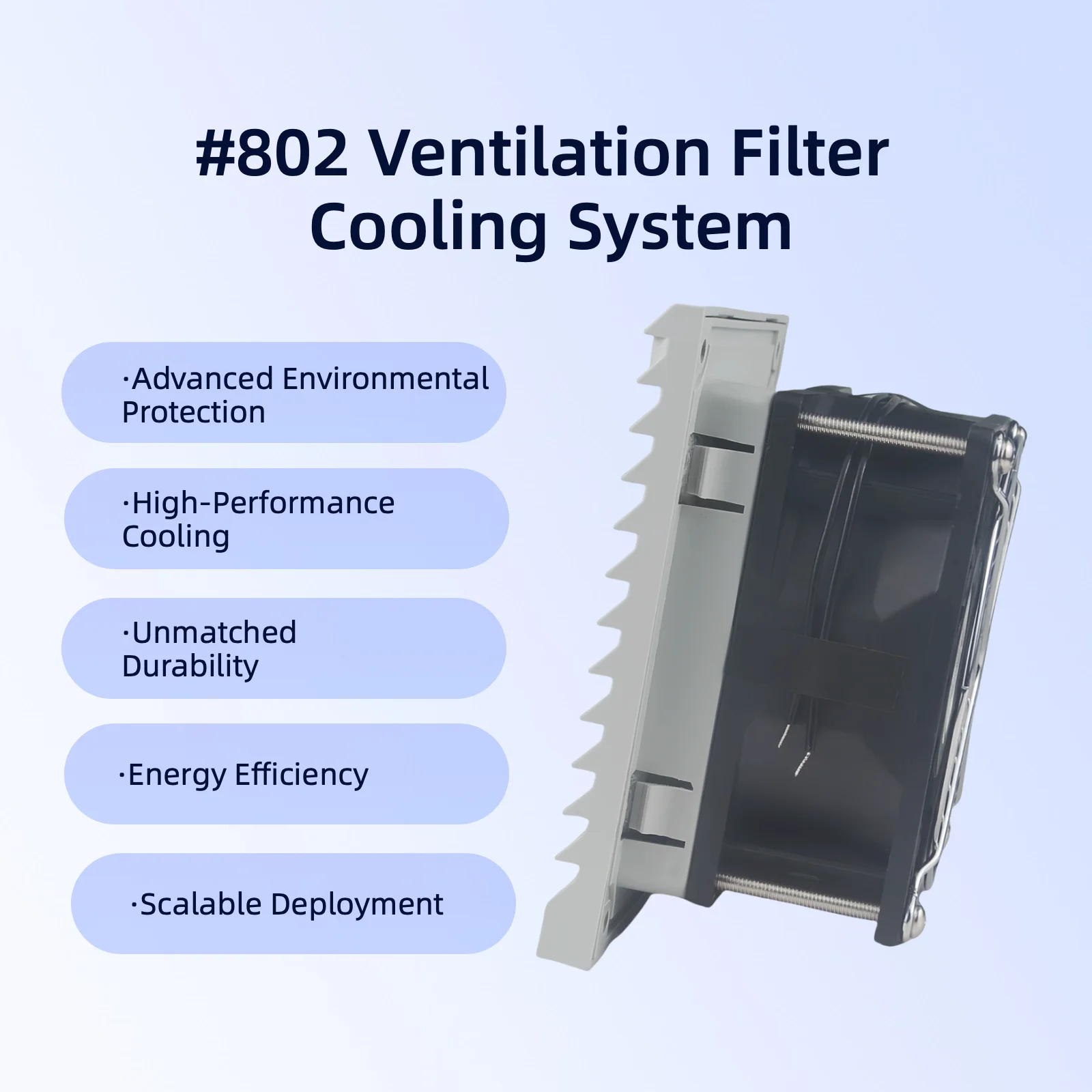 #802 Ventilation Cooling Fan Filter Kit 92x92x38mm IP44 Dustproof Waterproof Dual Ball For Cabinets Servers 12V 24V 115V 230V