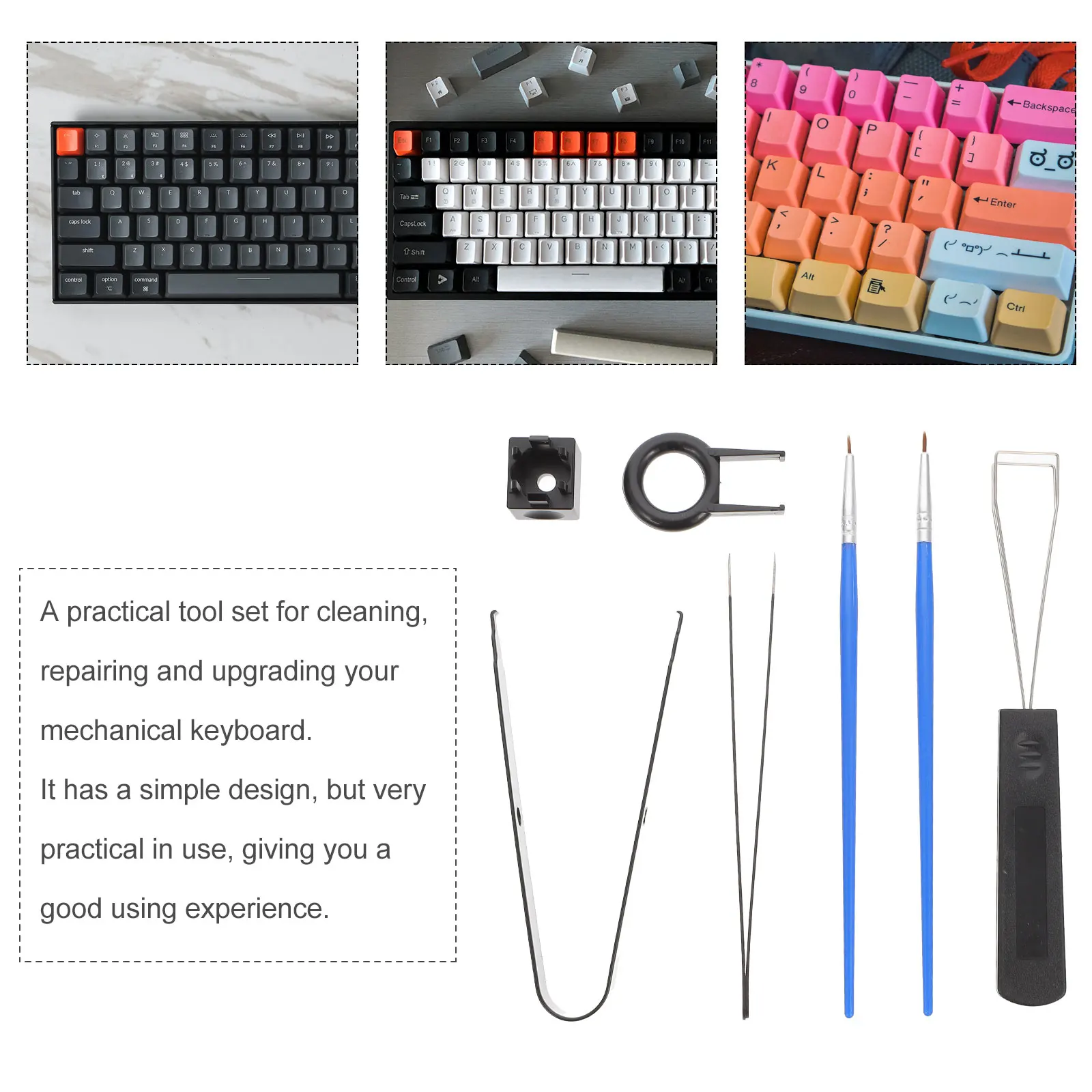 

Moisturizing Tool Kit Key Cap Puller Increased Keyboard Remover Stainless Steel Mechanical Supply Keycap