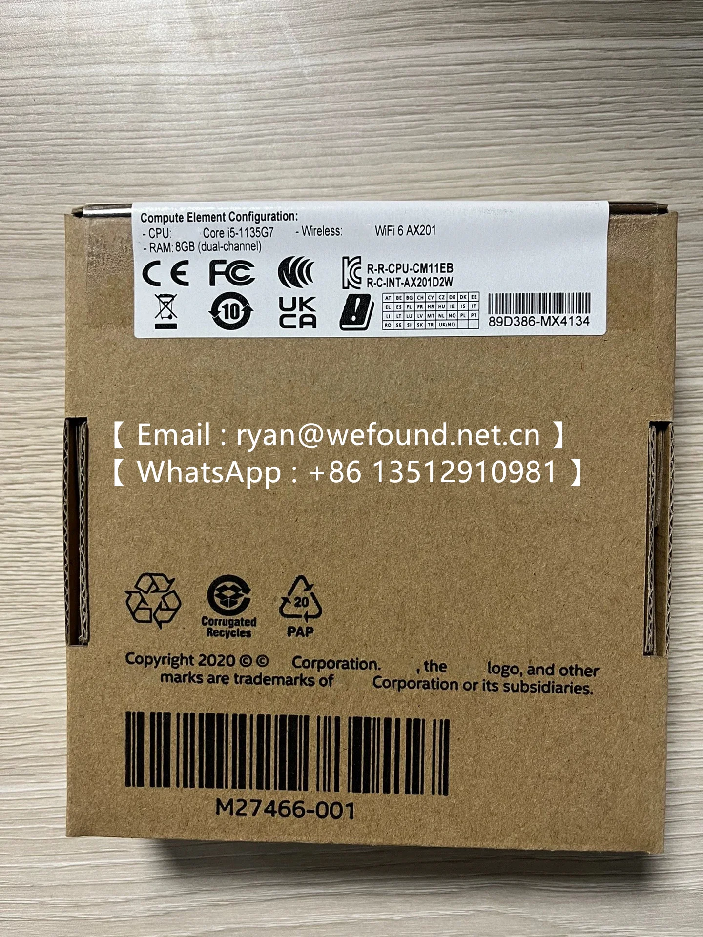 BKCM11EBi58W i5-1135G7 8G Wifi 6 AX201 CM11EBi5  ,  BKCM8CCB4R CM8CCB4R CM8CCB  NUC Compute Element