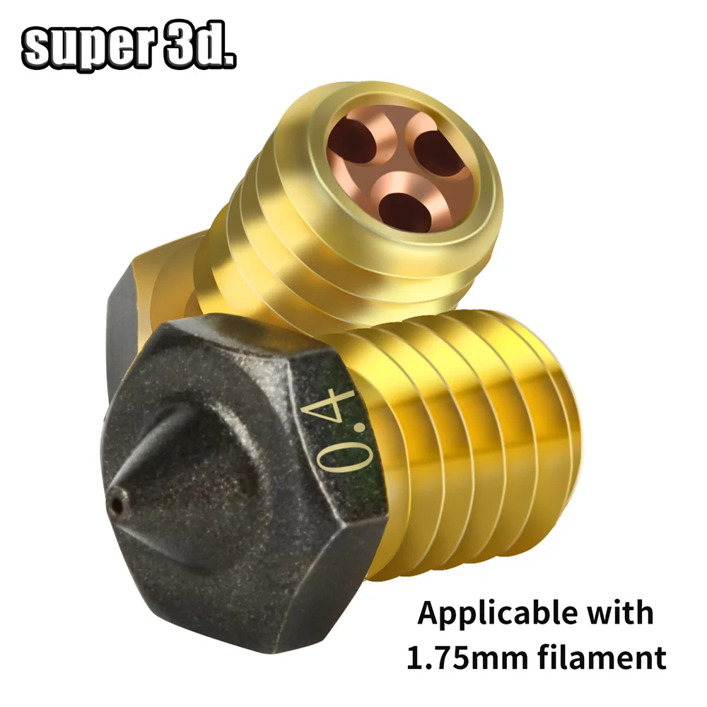 1/2/3pcs E3d V6 PTFE Coated CHT Nozzle Brass 0.2/0.3/0.40.6/0.8/1.0mm High Flow V6 Nozzles for Ender 3 5 CR6 SE Nozzle 1.75mm