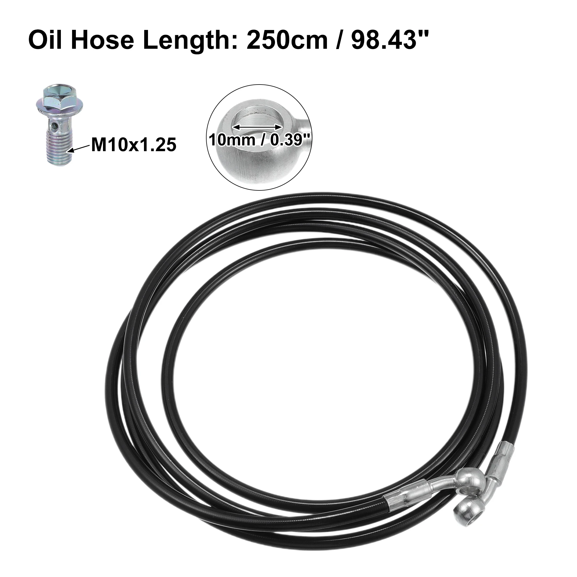 Motoforti 30/50/60/80/90/100/110/150/180/200/220 cm Bremsschlauch Motorrad hydraulische Bremsleitung Ölschlauch Rohr Fahrrad 1 Set
