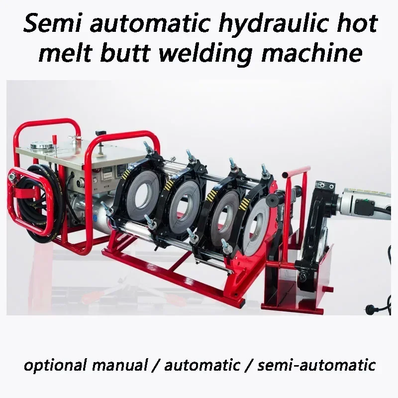 Pe Pipe Butt Welding Machine Hand-operated Manual Semi-automatic Automatic Hot Melt Hydraulic Four-ring Butt Welding Machine//