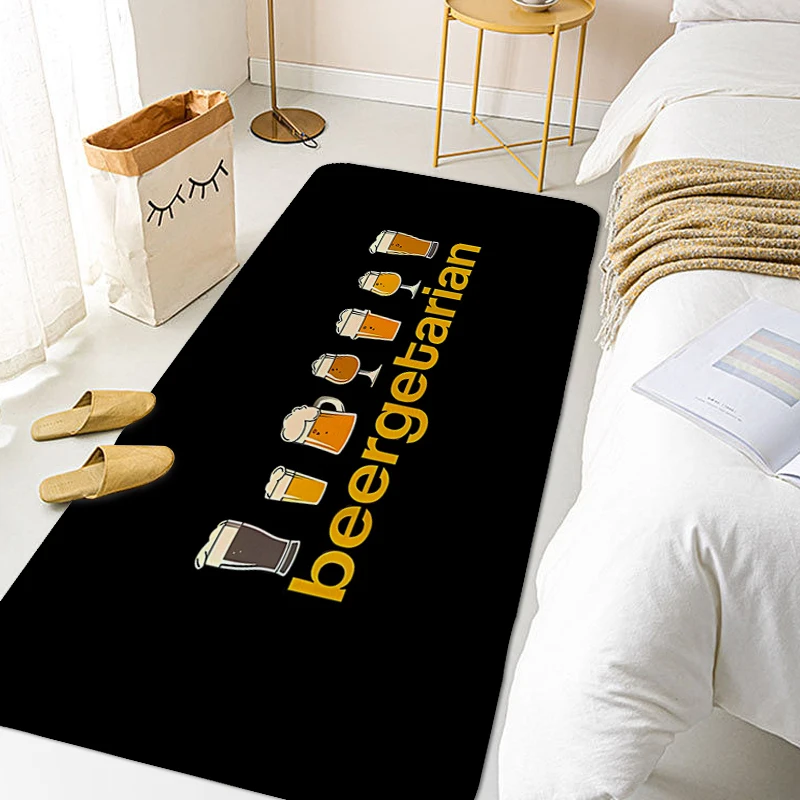 

Carpet for Bedroom Friday Beer Mat for Hallway Washable Non-slip Kitchen Living Room Rug Soft Bathmat Doormat Entrance Door