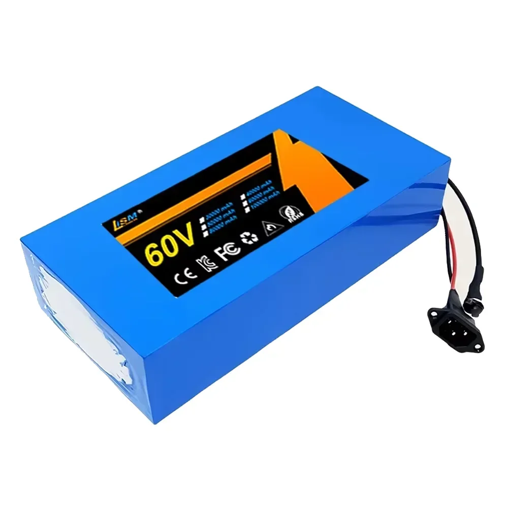 60V 70Ah new 16S7P 18650 lithium battery pack 1000-2500W High power ebike cells Electric bicycle scooter Motorcycle customizable