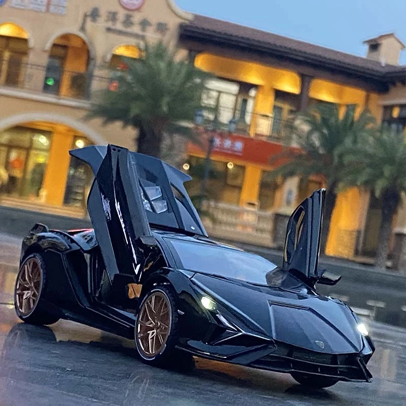 1:24 SINA سبيكة سيارة رياضية نموذج ديكاست ولعبة السيارات لعبة معدنية نموذج سيارة محاكاة ضوء الصوت