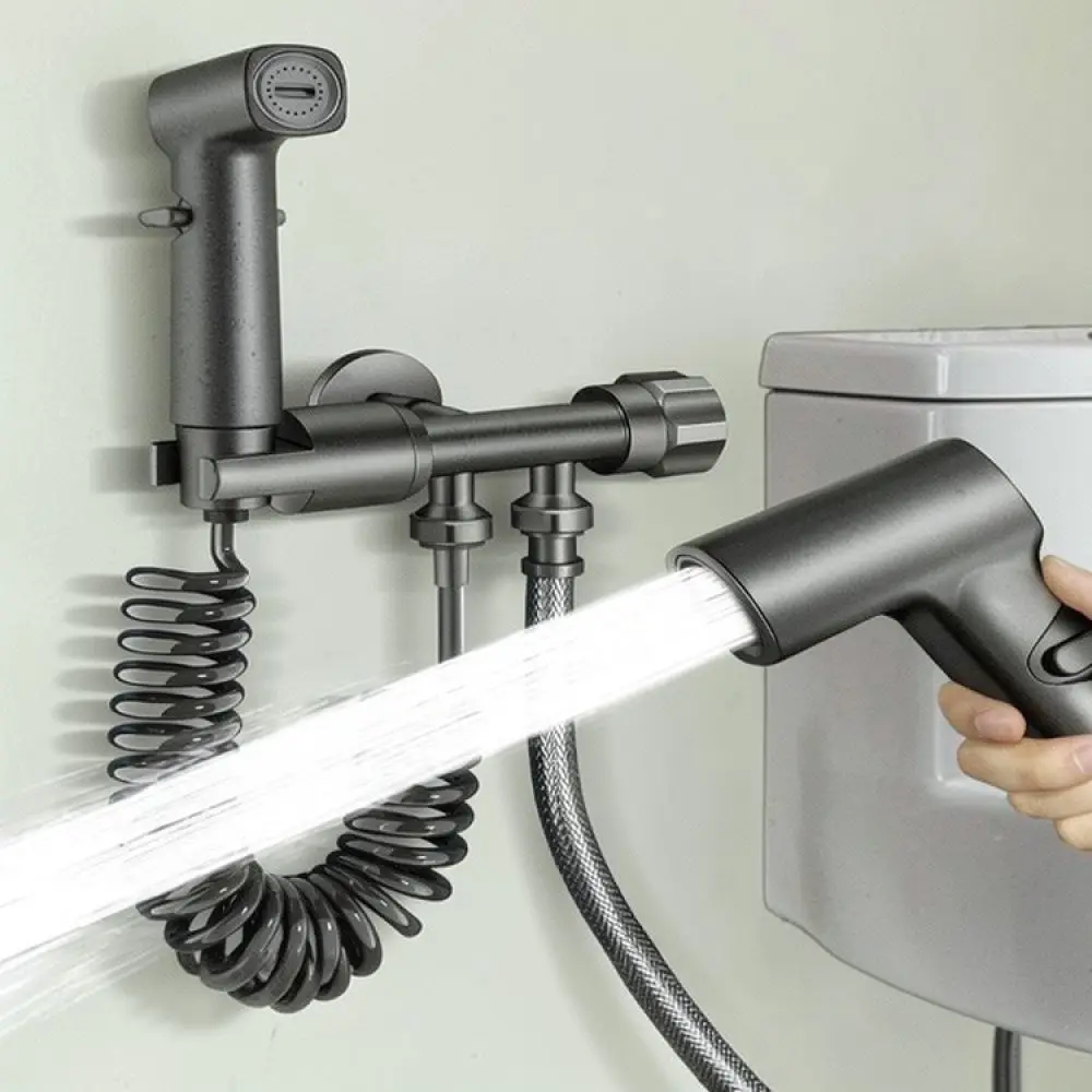 High Pressure Bathroom Bidet Applicator Brass Toilet Cleaning Shower Head Handheld Portable Hygiene Faucet Attachment