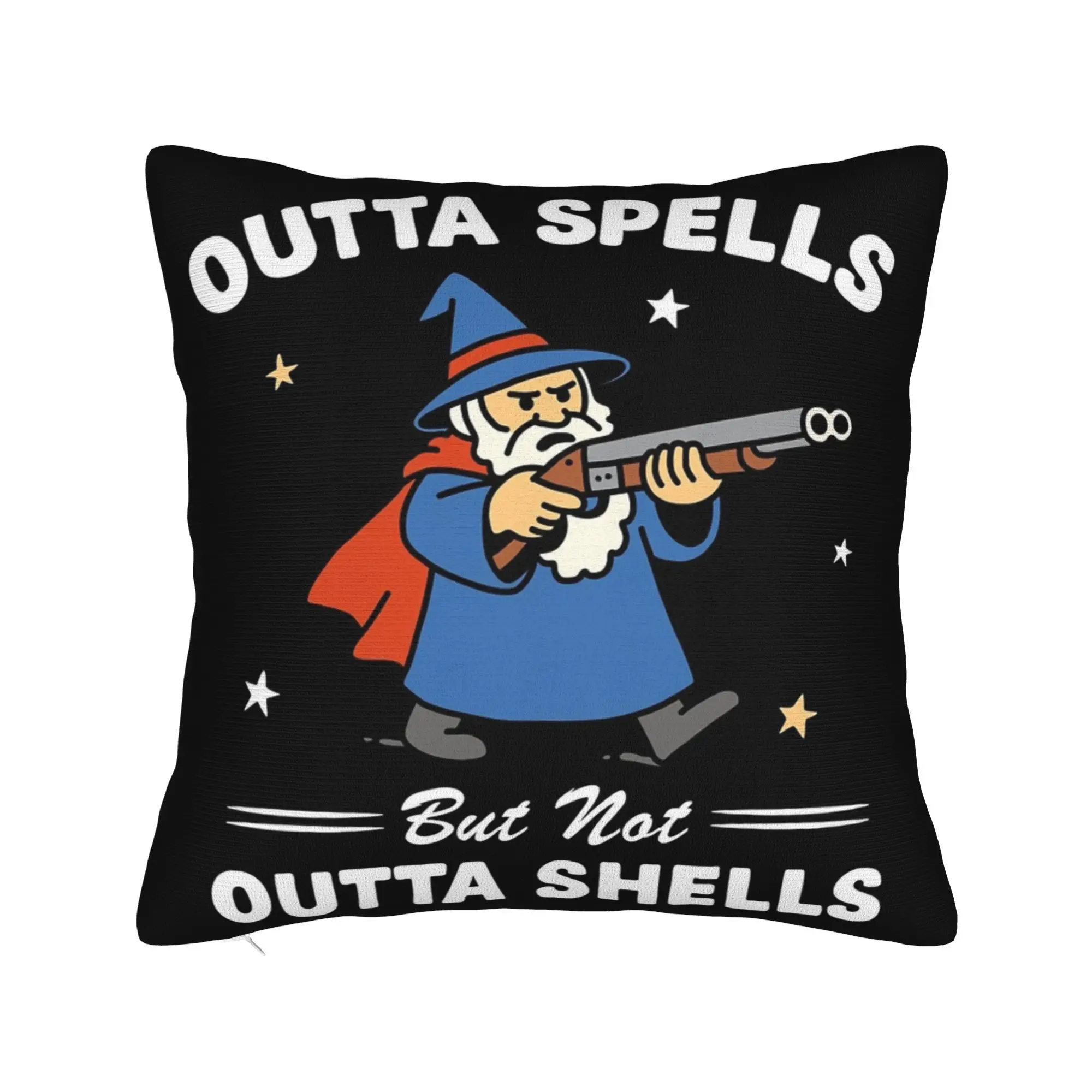 Outta Spells But Not Outta Shells Pillowcase Soft Fabric Cushion Cover Decoration  Pillow Case Cover Home Square 45*45cm