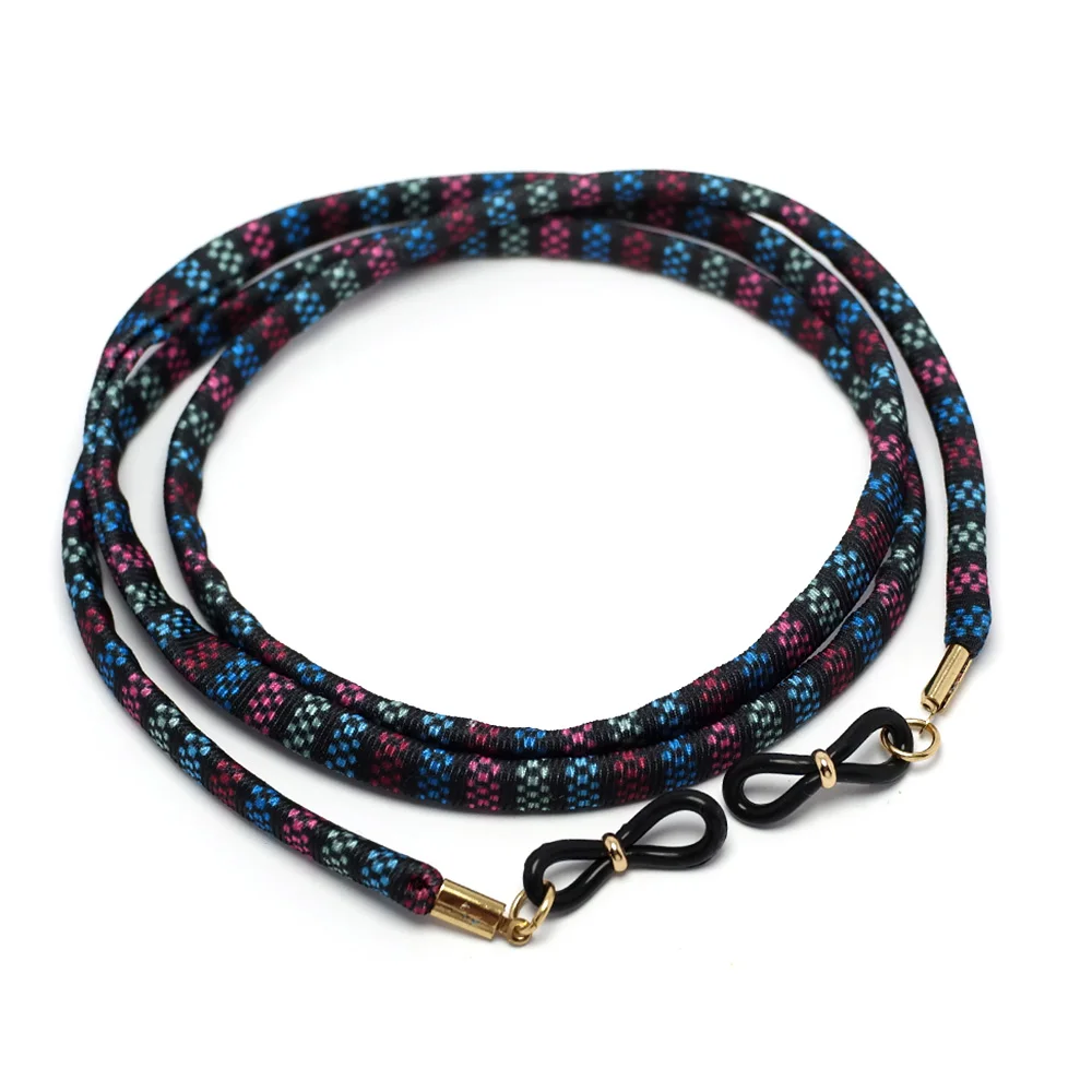 

Sunglasses Chain,Blue And Red Chain Spectacle Strap,Stitched Lycra Cord Strips Spectacle Chain,Lace Eyeglass Cord