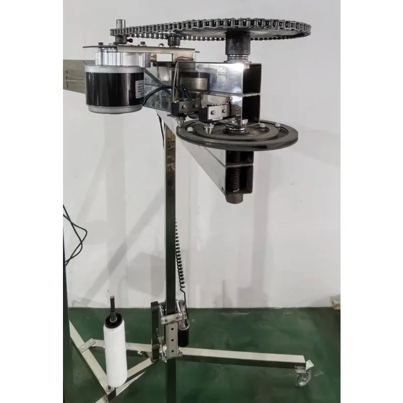 เครื่องพันฟิล์มอัตโนมัติแบบถาดสำหรับฟิล์มอุตสาหกรรม เครื่องพันฟิล์มแบบยืดล่วงหน้า พร้อมแท่นหมุนสำหรับบรรจุภัณฑ์