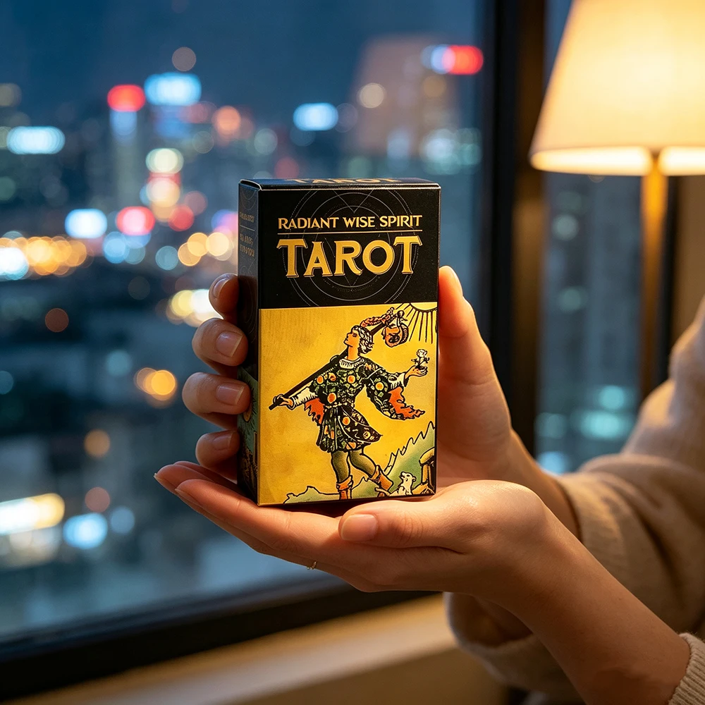 Radiant Wise Spirit Tarot Cards 78Pcs Tarot Deck English Visions Fortune Divination Board Game Spiritual Practices Cards Game image 3