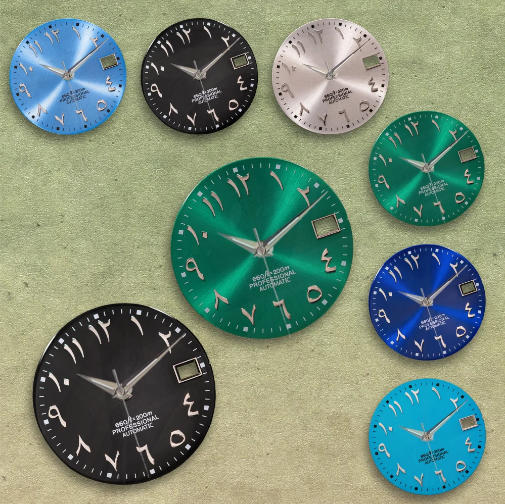 NG S Logo 28.5mm Arabic Letter Numerals Dial NH35/NH36 Movements Watches for men Watch Modification Accessories Repair Parts