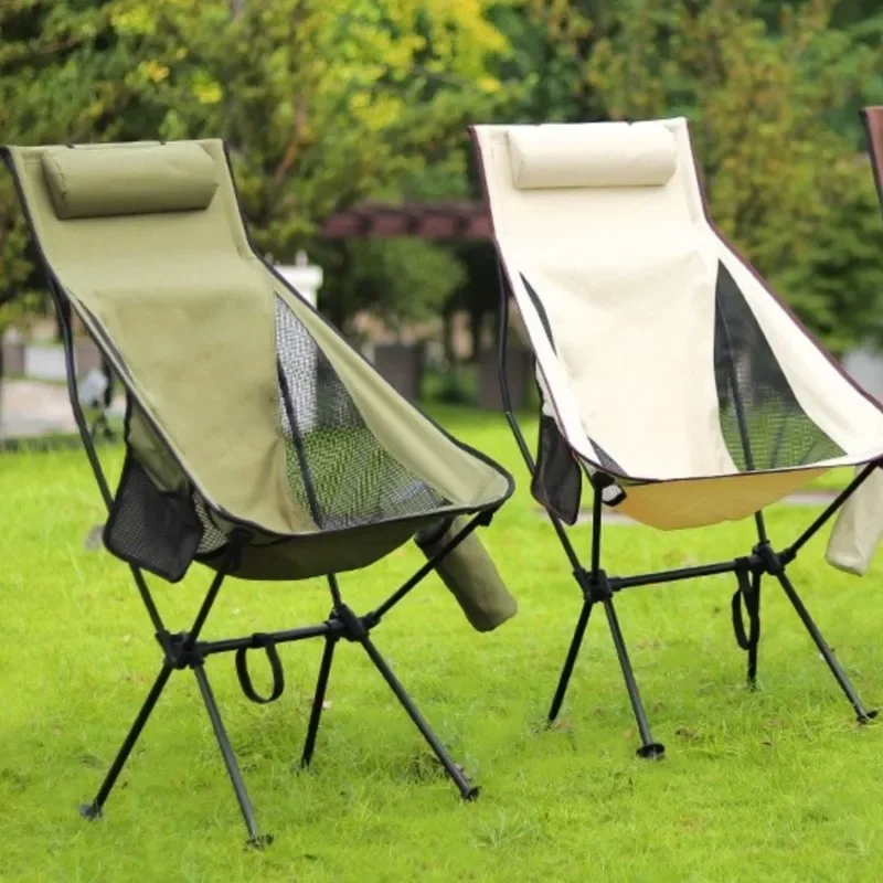 Chaise Pliante d'Extérieur avec Tasse et Sac, Trois Couleurs Disponibles