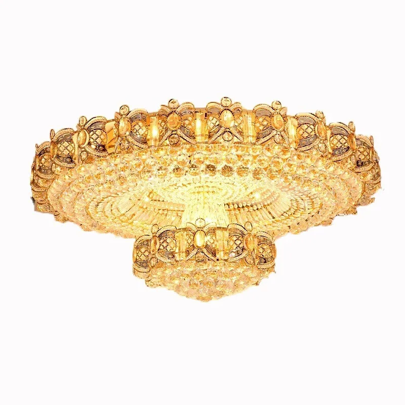 

Crystal lamp, atmosphere, living room lamp, European style, round, ceiling lamp, modern, light luxury, hotel, lobby