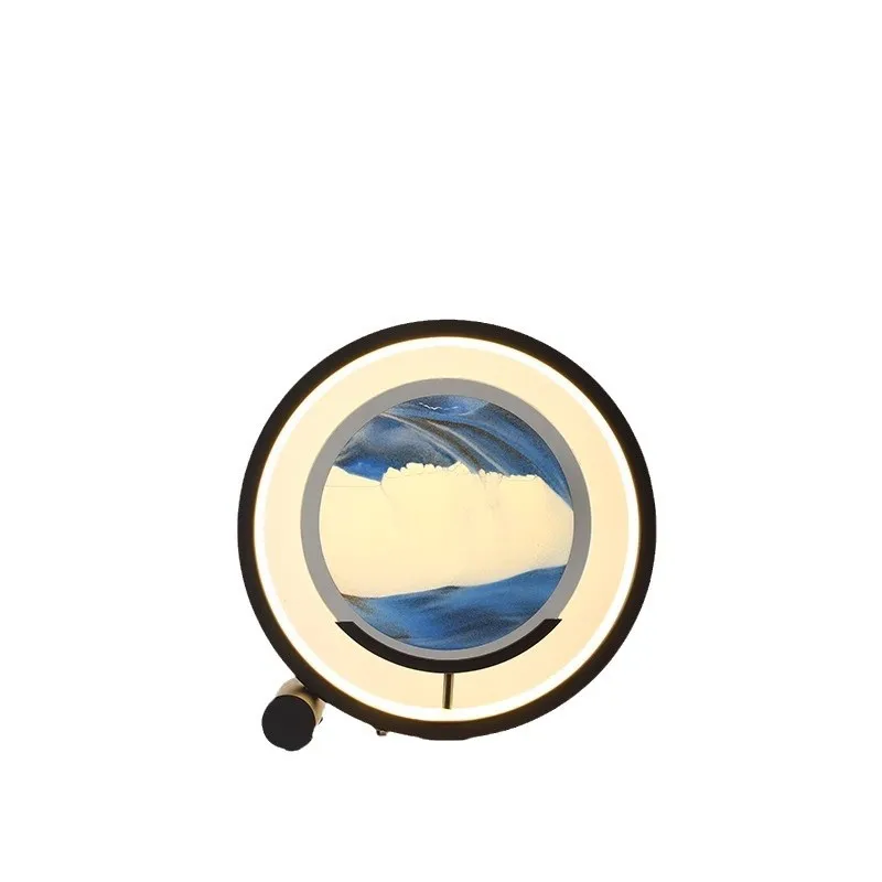 

Creative decoration quicksand painting table lamp bedsideornament atmosphere gift girlfriend birthday practical night light