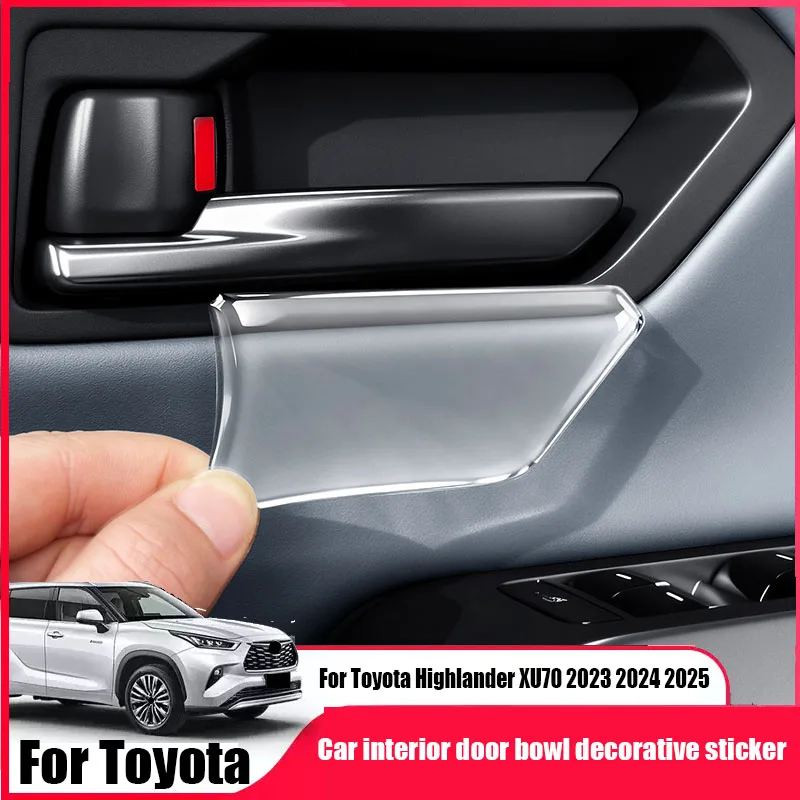 Car interior door bowl dropper protective sticker for car interior products for Toyota Highlander XU70 2025 2024 2023 2022