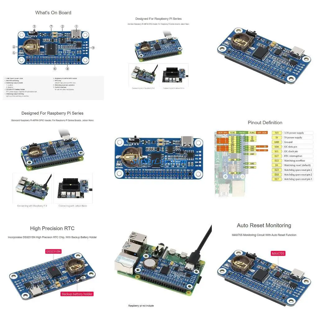 

E65E DS3231SN High Precisions Real Time Clock Module Development Board WatchDogs
