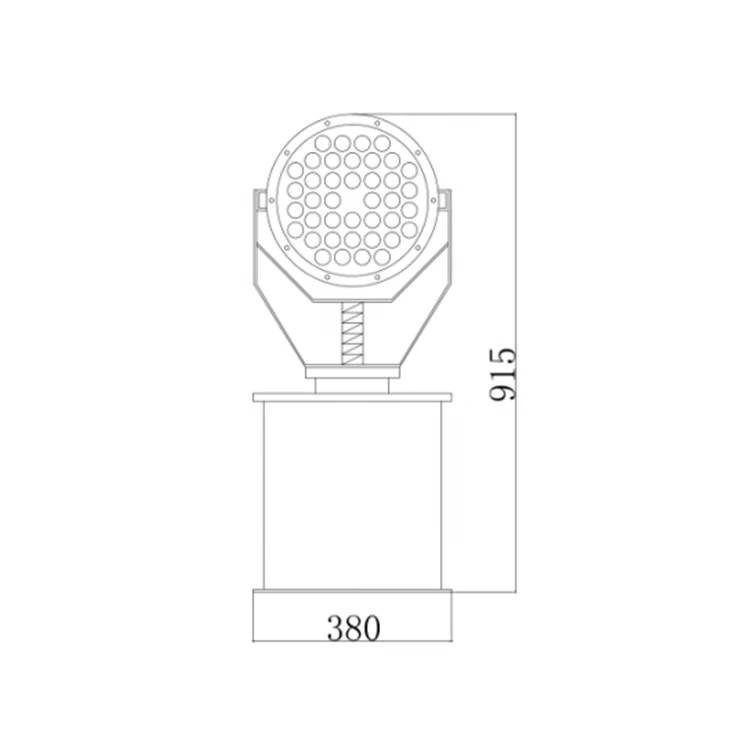 TS2-A Strong Penetrability 24V 220V IP65 Marine LED Search Light With Remote Controller