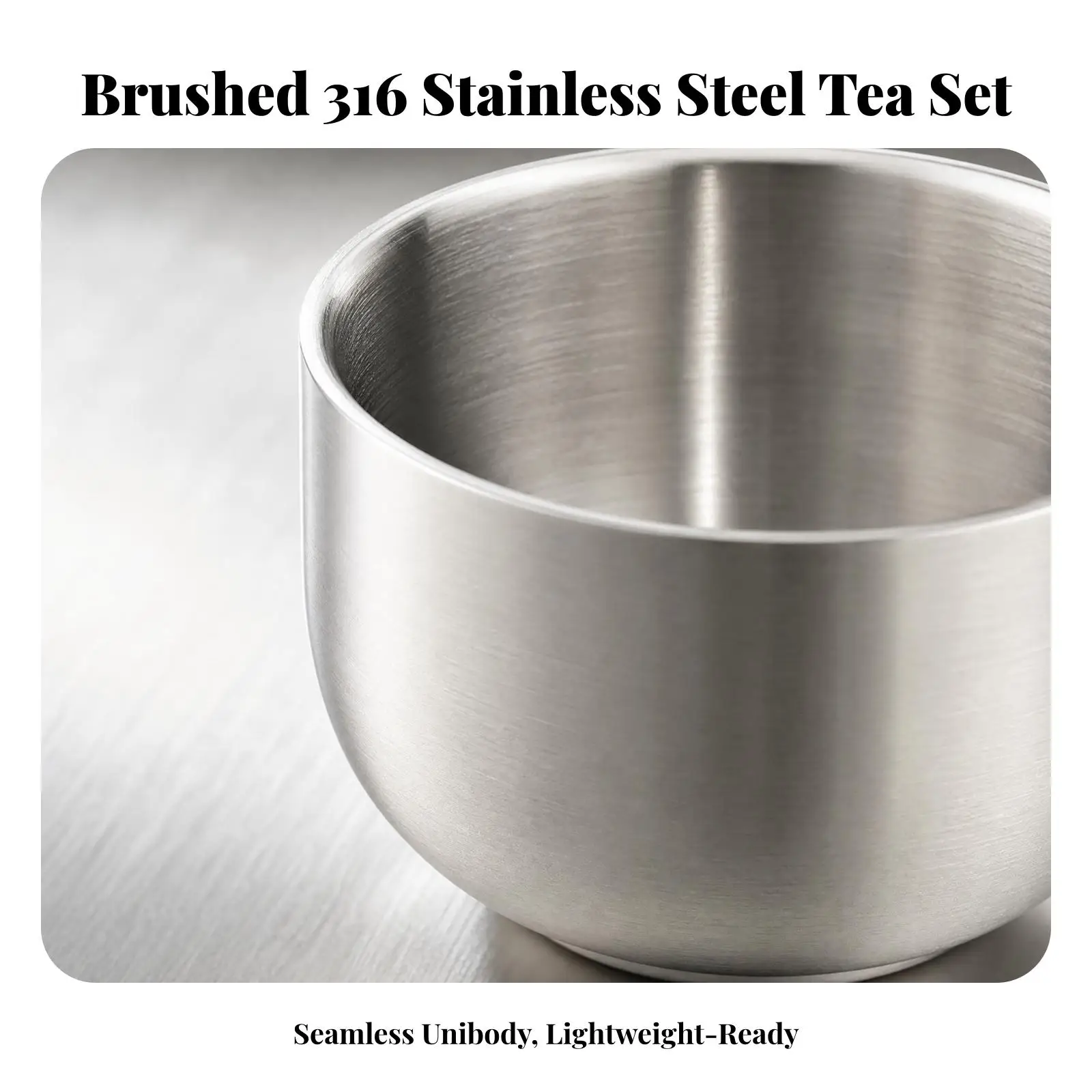 4 Pieces Rust-Resistant Tea Cups | Smooth metal Finish, Easy-stow Design, Stainless Steel Cups, for Camping
