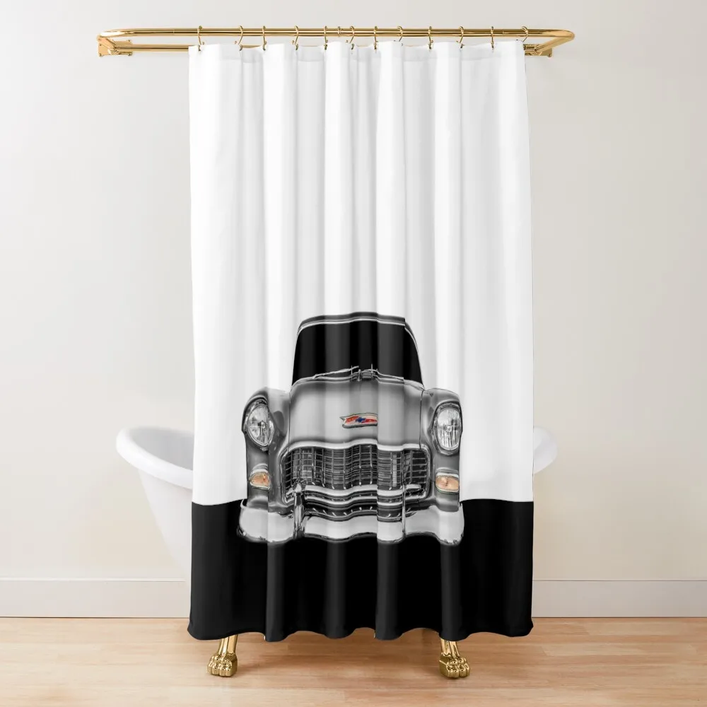 1955 Chevy Belair - high contrast Shower Curtain Modern Bathroom Accessories Bathroom Deco Bathroom Accessory Curtain