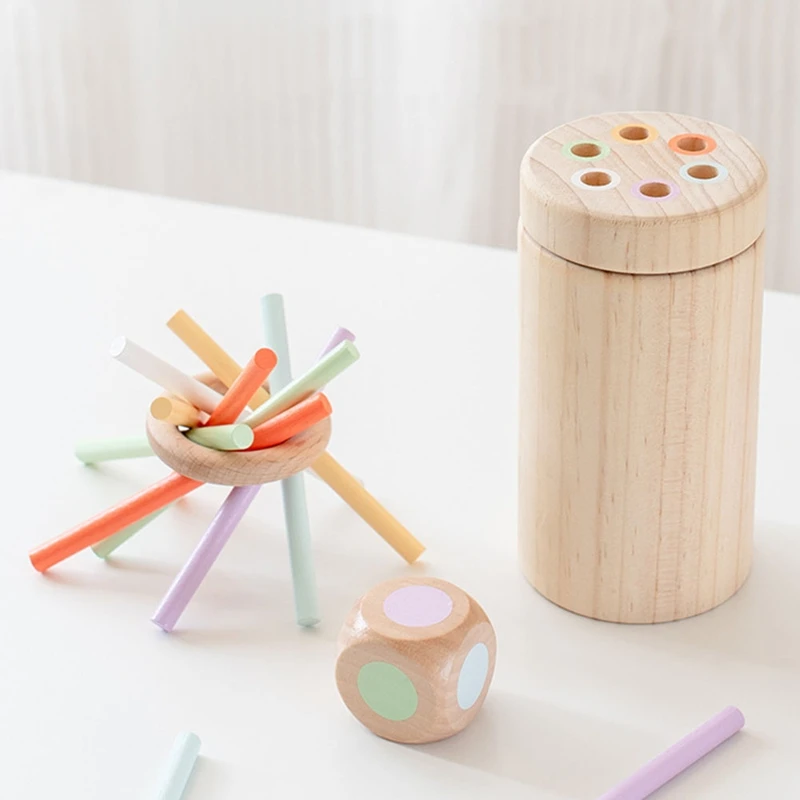 Bâton en bois coloré pour enfants, jouet d'équilibre, jouets mentaires oriels assortis, tri de documents, motricité fine, tout-petit