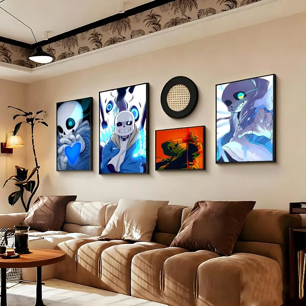 Game U-Undertale Painting Calligraphy Paper Print Home Living Room Bedroom Entrance Bar Cafe Art Decorative Paintings