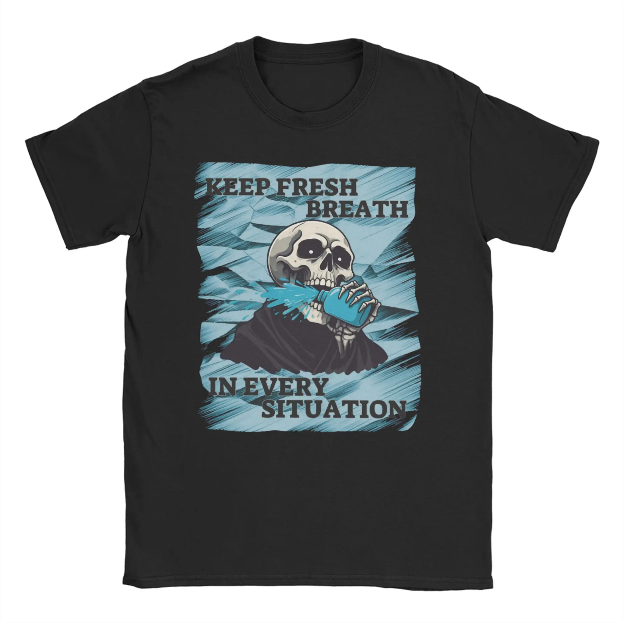 Keep fresh breath in every situation Mouthwashing T-Shirt Men Women's 100% Cotton T Shirt  Short Sleeve Tees Summer Clothing