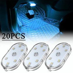 LED Car Touch Lights Rechargeable 7Colors Car Interior Dome Light Roof Ceiling Reading Lamps Trunk USB Direct Charging Mini Lamp