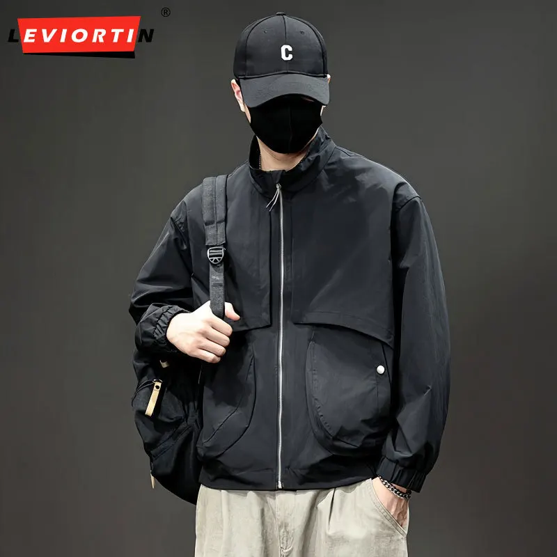 

Весна и осень 2024, новая мужская модная тенденция, дизайн на молнии, молодежный и популярный стиль, свободная и универсальная повседневная куртка