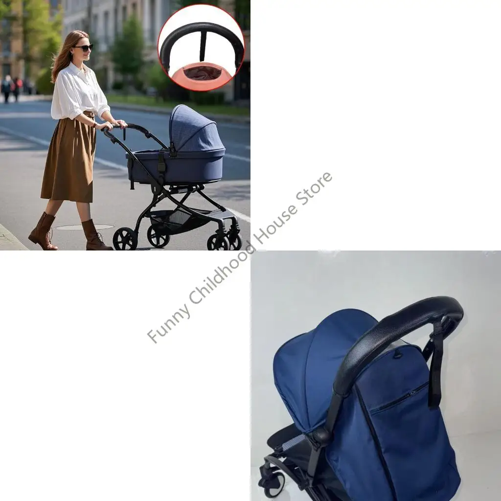 

D0LA Защитная ручка для детской коляски с противоскользящей текстурой, прочная водонепроницаемая ручка, кожаный чехол для