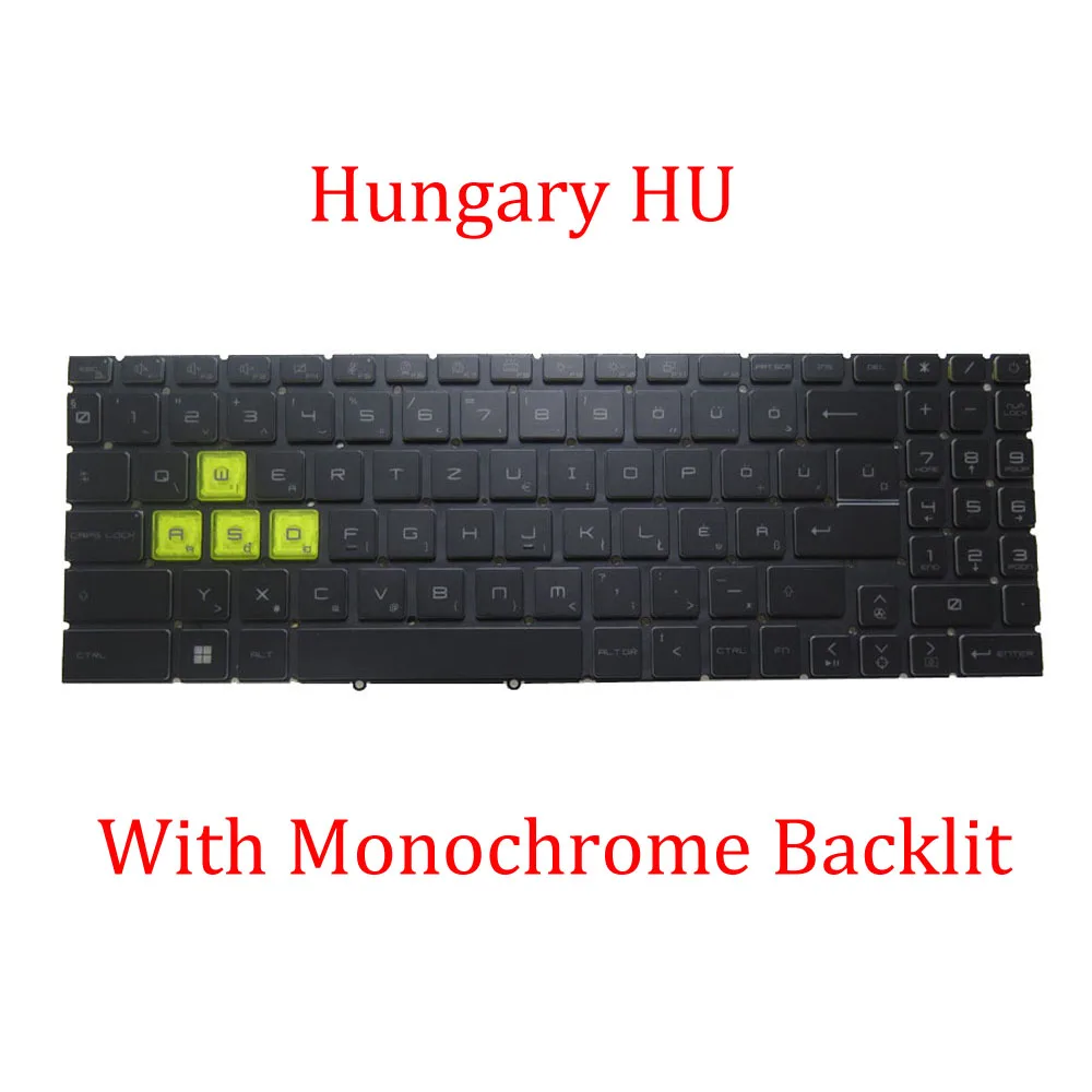 Monochrome US Backlit Keyboard Limited Edition For MSI Crosshair 15 A11UCK UDK EK B12UGSZ UGZ UEZ C12VE VF VG R6E B12UEZ B12UGZ