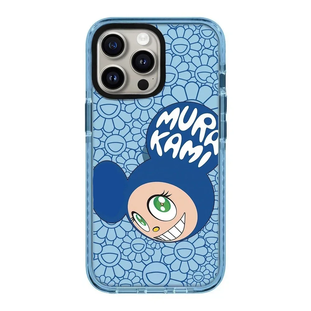 Cartoon Mouse 2.0 Acrylic Blue Border iPhone 12 13 14 15 16 Pro Max Protective Case, Fits iPhone 16 Pro Max