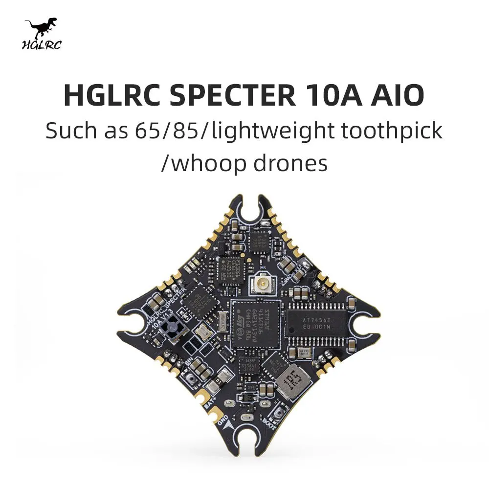 HGLRC Specter 10A 1-2S ELRS AIO Flight Controller for Tiny Whoop FPV Drone