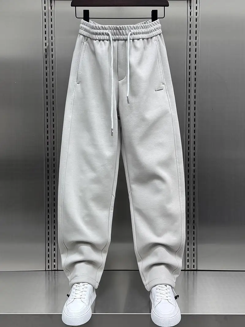 

Мужские повседневные брюки свободного кроя из трикотажа, прямые штанины, в американском стиле, спортивные штаны свободного кроя, весна 2025, модный бренд, молодежная мода