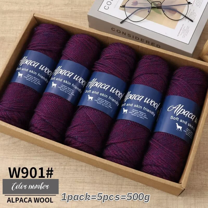 500 g alpacawolgaren, grof garen, handgeweven om warme en modieuze truien, windjacks, jassen, sjaals, hoeden, garen te maken