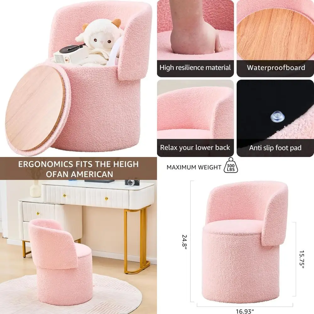 

Современный бархатный пуфик для хранения вещей со спинкой, сервировочный как подставка для ног, туалетный столик и небольшой приставной столик для дополнительных сидений