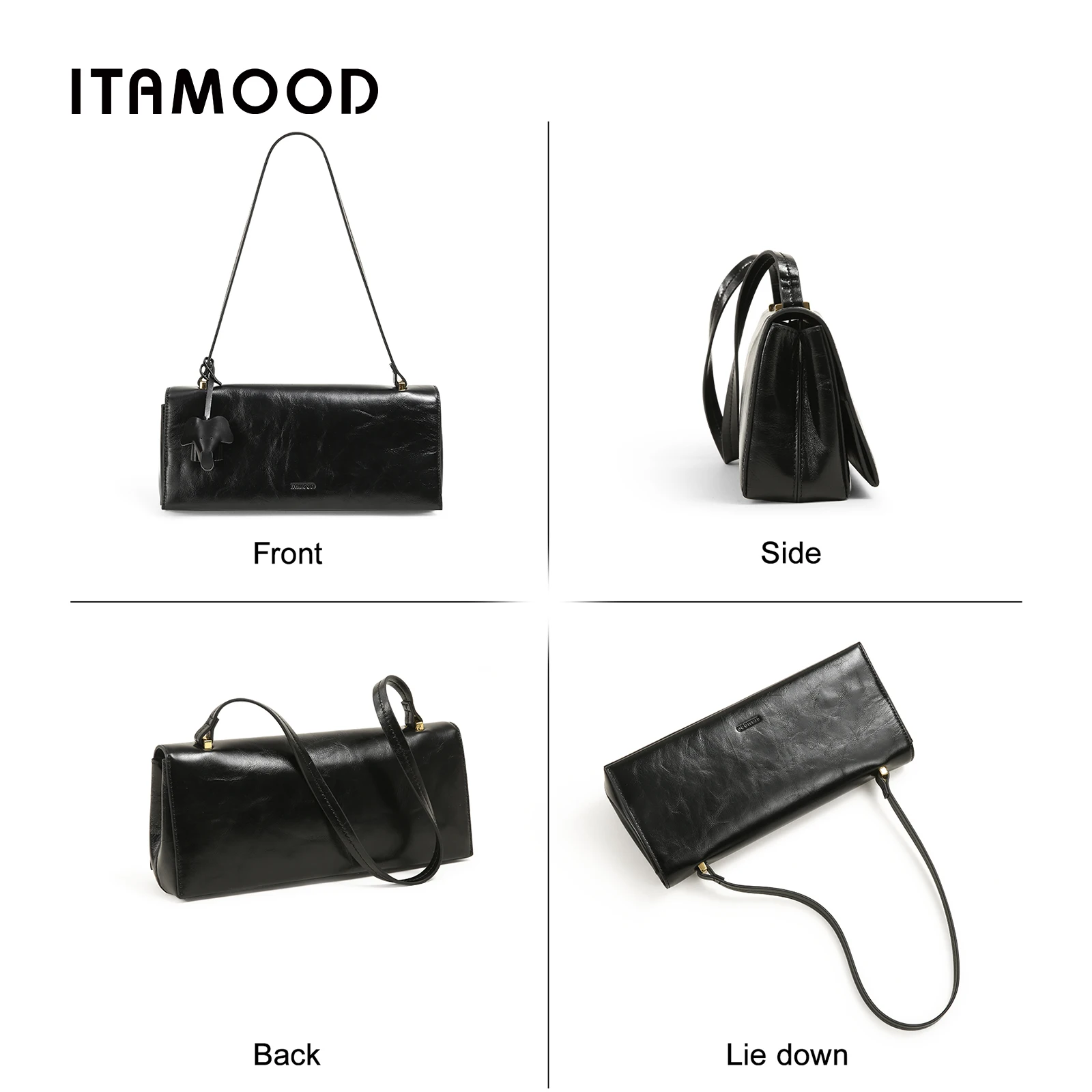 ITAMOOD borsa in pelle di lusso borsa a tracolla retrò originale borsa a catena da donna di moda pendolarismo quotidiano