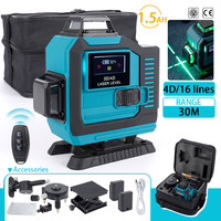 Hormy 16 Line 4D Laser Level High Precision Semiconductor Green Light Auto-Leveling Adjustable Laser Dead Zone with Touch Screen