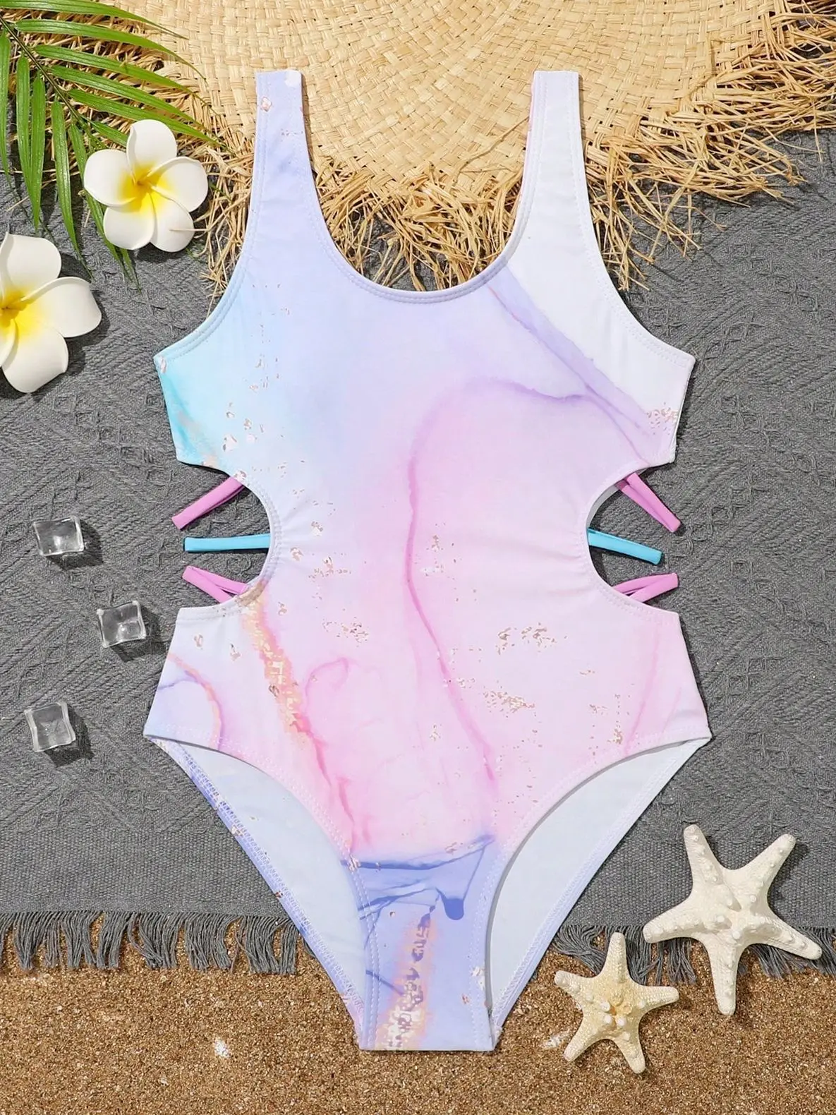 2026 Printed Girls Swimsuit One Piece Pink Kids Swimwear Female Children\'s Bathers Bathing Swimming Swim Suit Beachwear