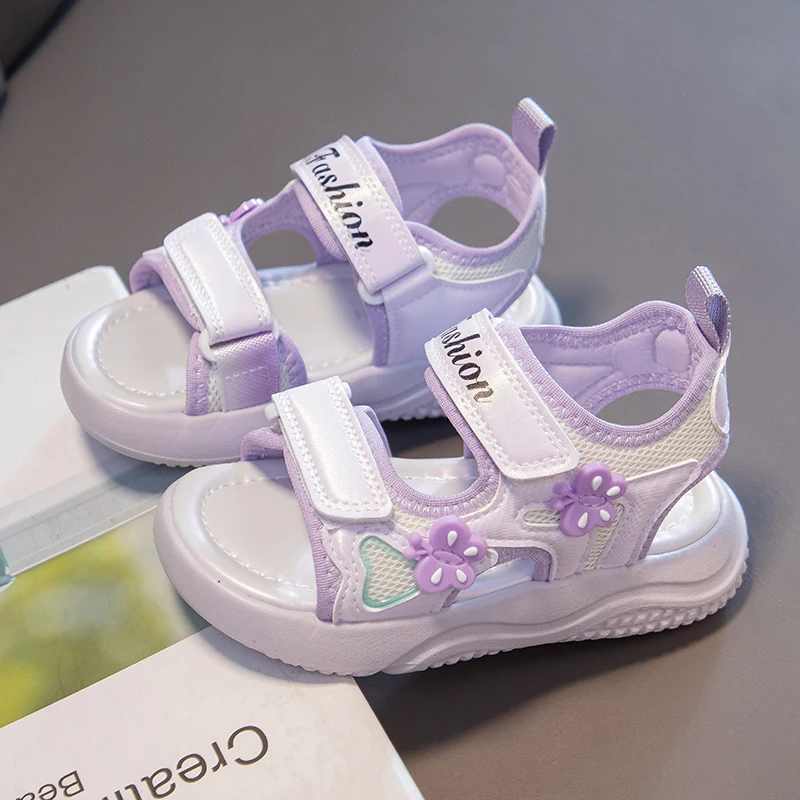 Little Girls Technical Sandals 2026 New Summer Kids Chunky Water Shoes Non-slip Trendy Versatile School Outdoor Scuba Sandals