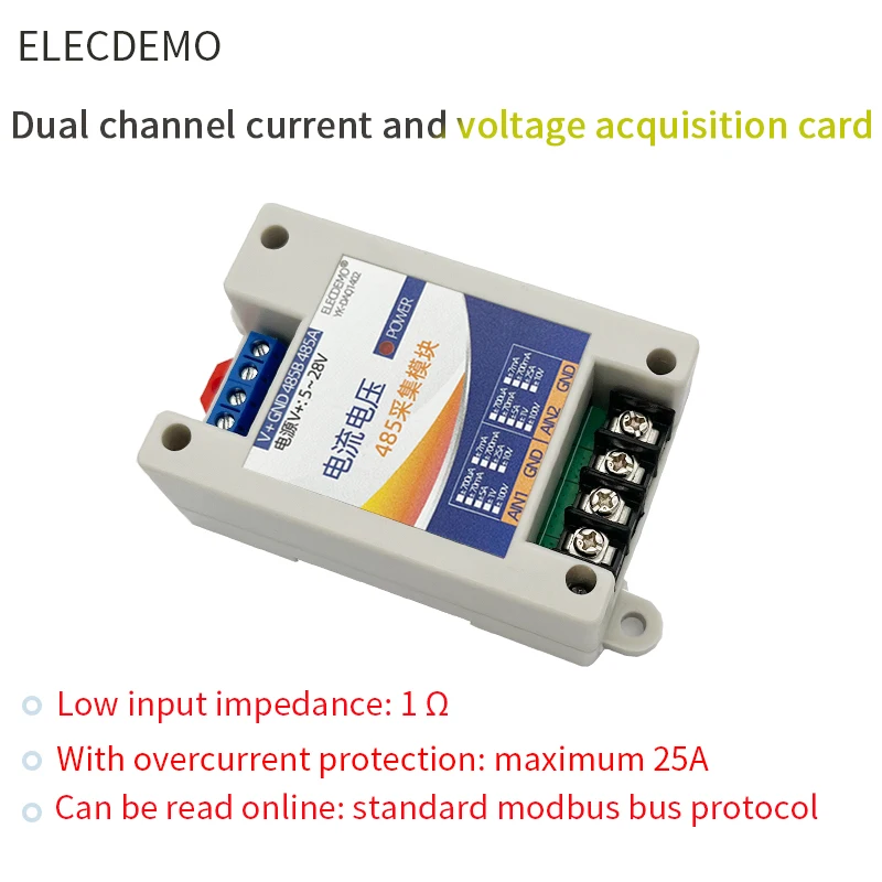 Imagem -02 - Tensão e Aquisição de Dados Atuais Módulo Analógico Aquisição de Quantidade 0100v 420ma Rs485 Modbus