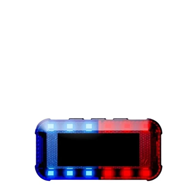 Beidou positioning LED shoulder light red and blue flash security patrol on duty sanitation personnel clock in locator