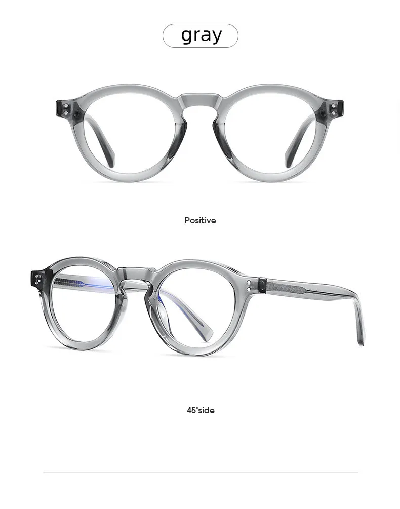 Marke Retro Anti Blau Licht Photochrome Sonnenbrille Lesebrille Frauen Männer Prebyopie Brillen Brille Runde Rahmen 0 bis + 6,0 – Detail 15