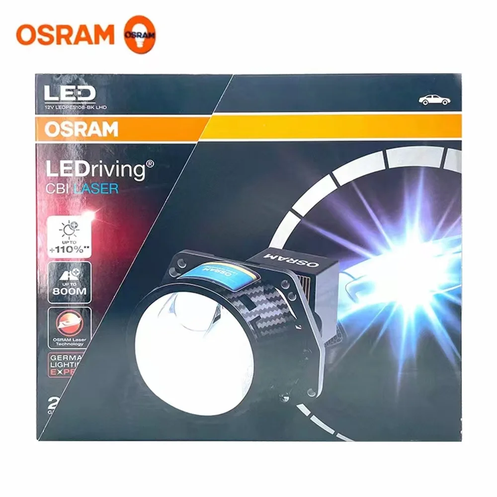 OSRAM Laser Technology Upgrade Super Quality 2 Pcs 66W  6000k 3.0 Inch LED Bi Projector Lens 2 Method Installation